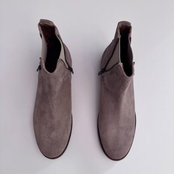 Fry Shoes Womens 7.5 Ash Tan Suede Carly Zip Chelsea Boots B 3478248-Ash - Picture 5 of 12